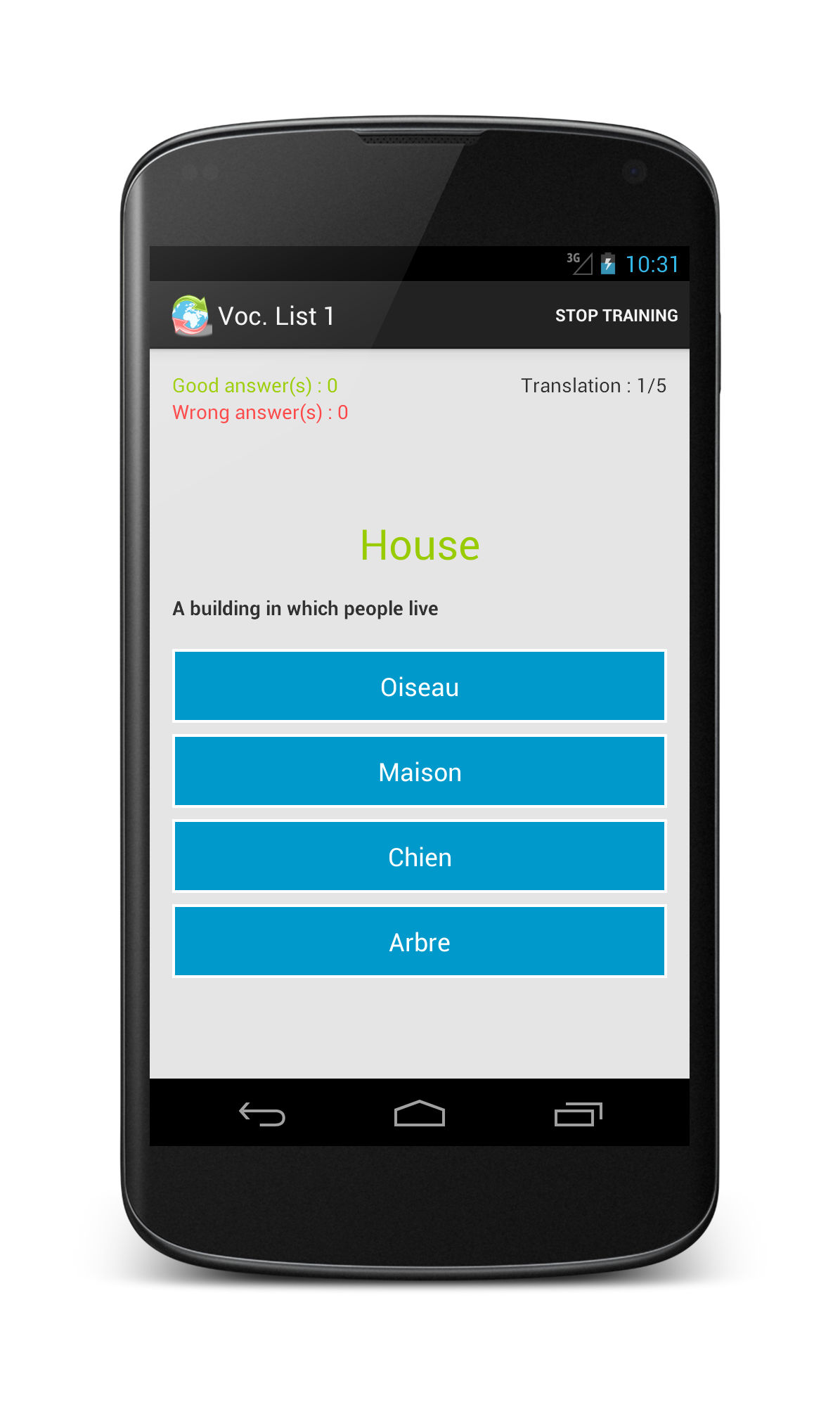 Image showing quiz mode